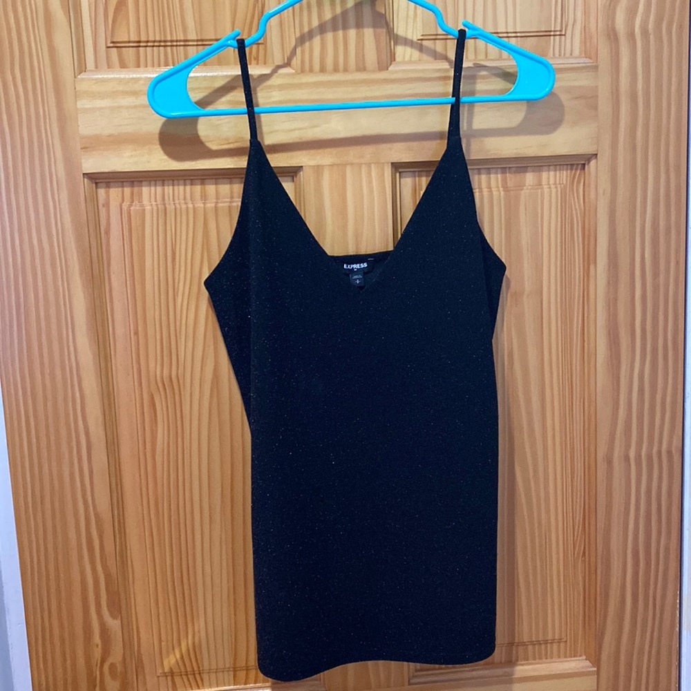 NEW Express Black Shimmer Tank Top